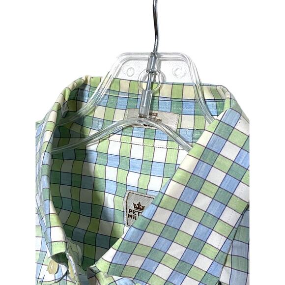 Peter Millar Disney Mickey Mouse Golfing Button Front Cotton Shirt Mens Large L - Picture 4 of 8